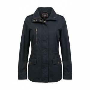Love Tree Women's Black Utility Jacket‎ Size S Full Zip Drawstring Waist